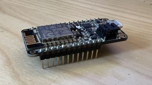 Feather ESP8266 with pins soldered